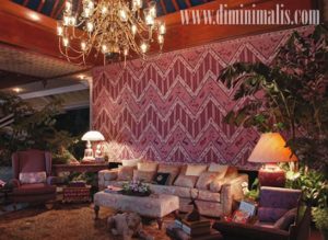 Aneka hiasan pada ruang tamu, batik dalam interior, aplikasi batik dalam interior, dekorasi menggunakan kain batik