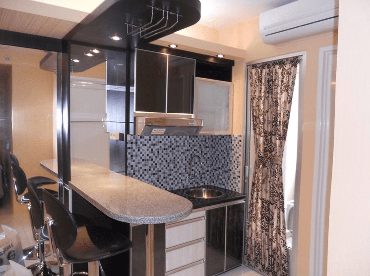 contoh desain kitchen set apartemen