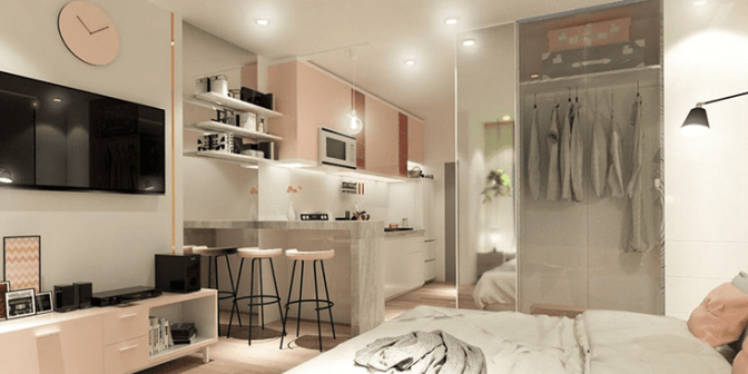 8 Inspirasi Desain Apartemen Studio Kekinian 7